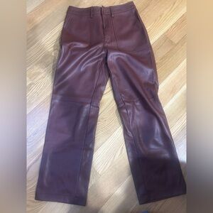 7 For All Mankind Chocolate Leather Pants